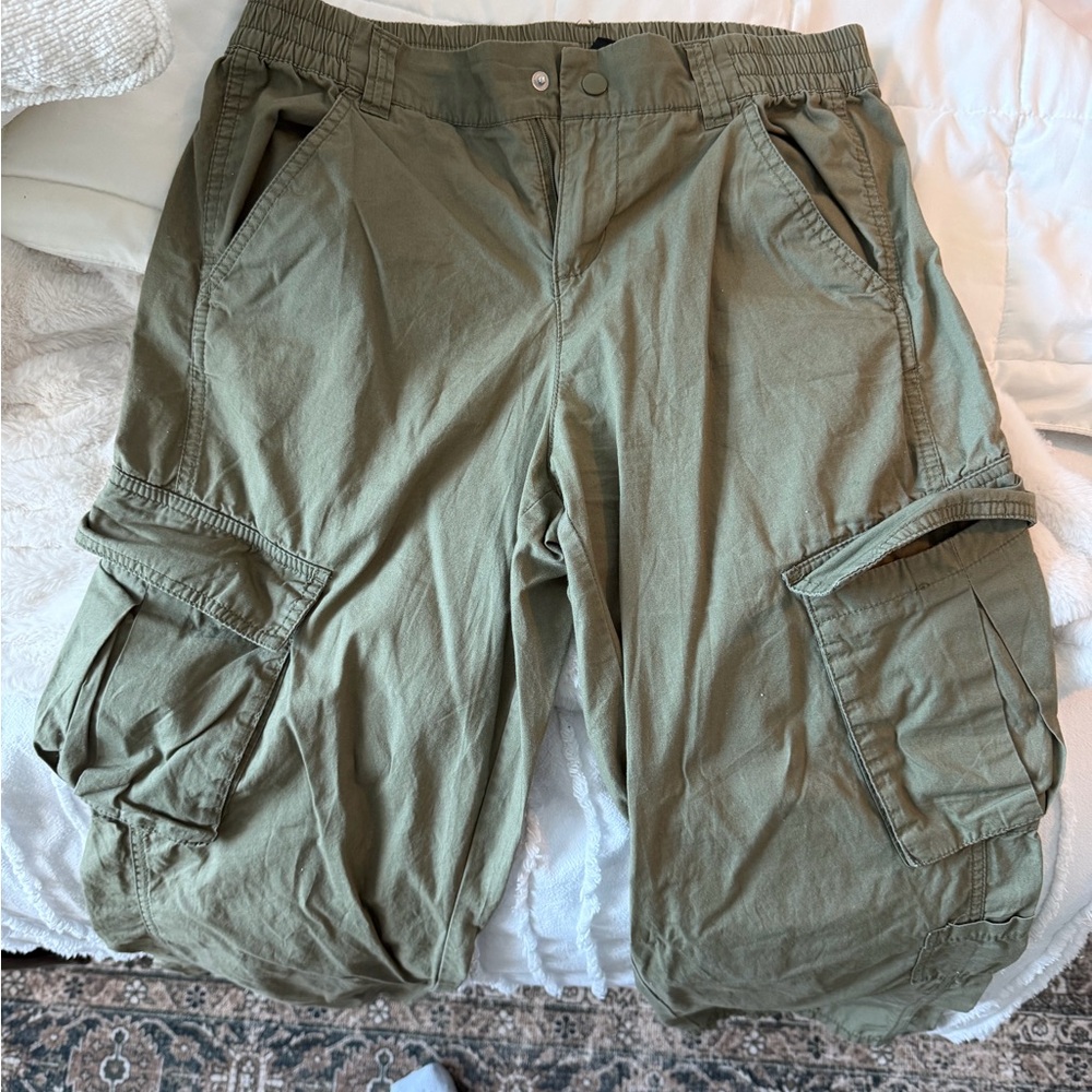 Divided Olive Utility Cargo Shorts